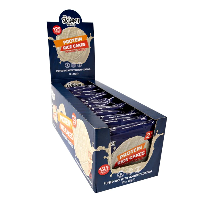 The Skinny Food Co Skinny Rice Cake With High Protein Yoghurt 12x55g White Chocolate
