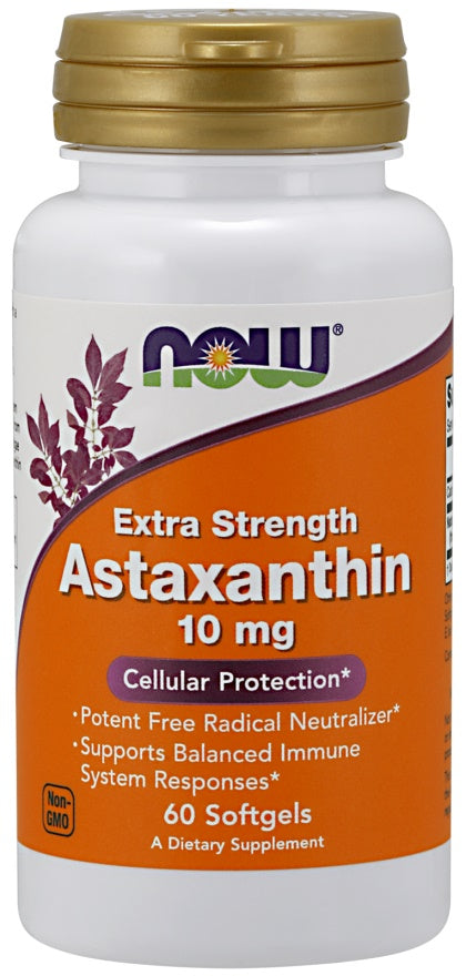 NOW Foods Astaxanthin Extra Strength, 10mg - 60 softgels
