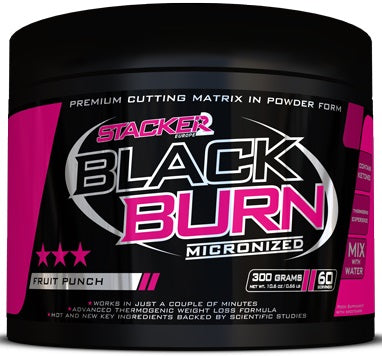 Stacker2 Europe Black Burn Micronized, Fruit Punch - 300g