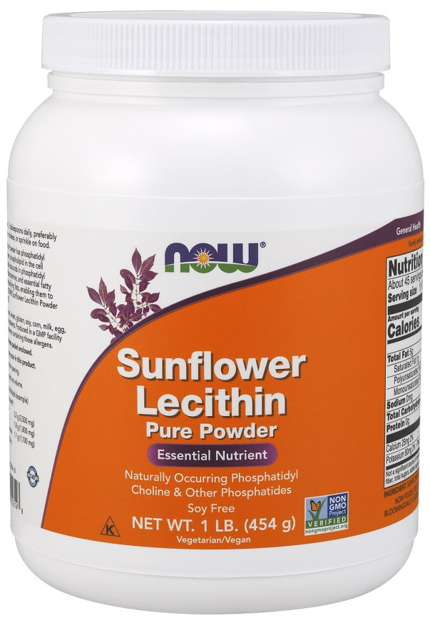 NOW Foods Sunflower Lecithin, Pure Powder - 454g