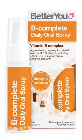 BetterYou B-complete Daily Oral Spray, Natural Peach, Plum & Raspb