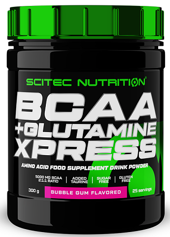 SciTec BCAA + Glutamine XPress, Bubble Gum - 300g
