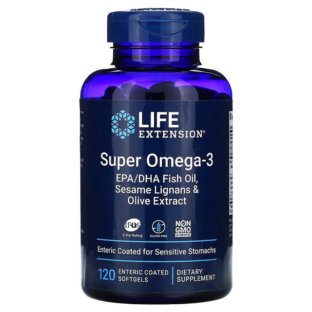 Life Extension Super Omega-3 EPA/DHA with Sesame Lignans & Olive E
