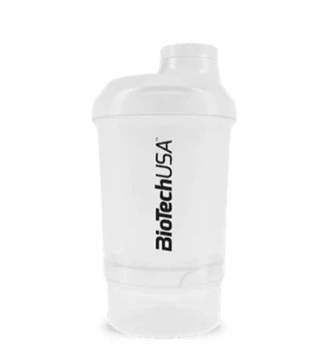 BioTechUSA Wave+ Shaker, Transparent - 300 ml. (+ 150 ml.)
