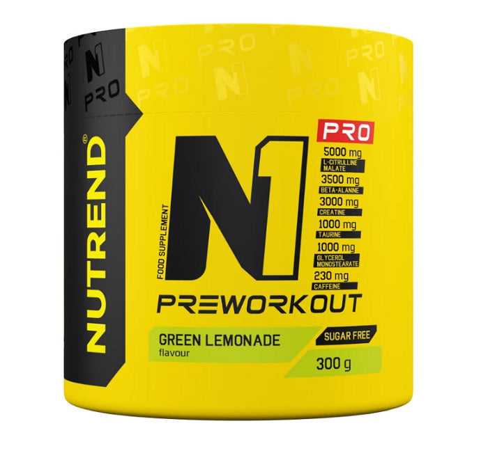 Nutrend N1 Pro Pre-Workout, Green Lemonade - 300g