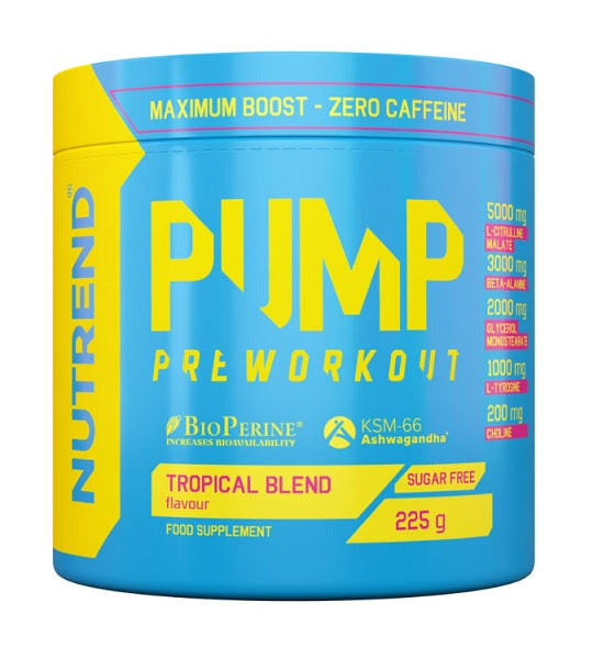 Nutrend Pump Pre-Workout, Tropical Blend - 225g