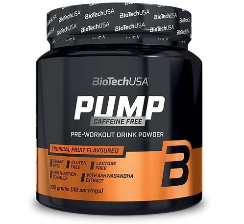 BioTechUSA Pump Caffeine Free, Lemon Ice Tea - 330g