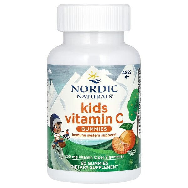 Nordic Naturals Kids Vitamin C Gummies, Tangy Tangerine - 60 gummi