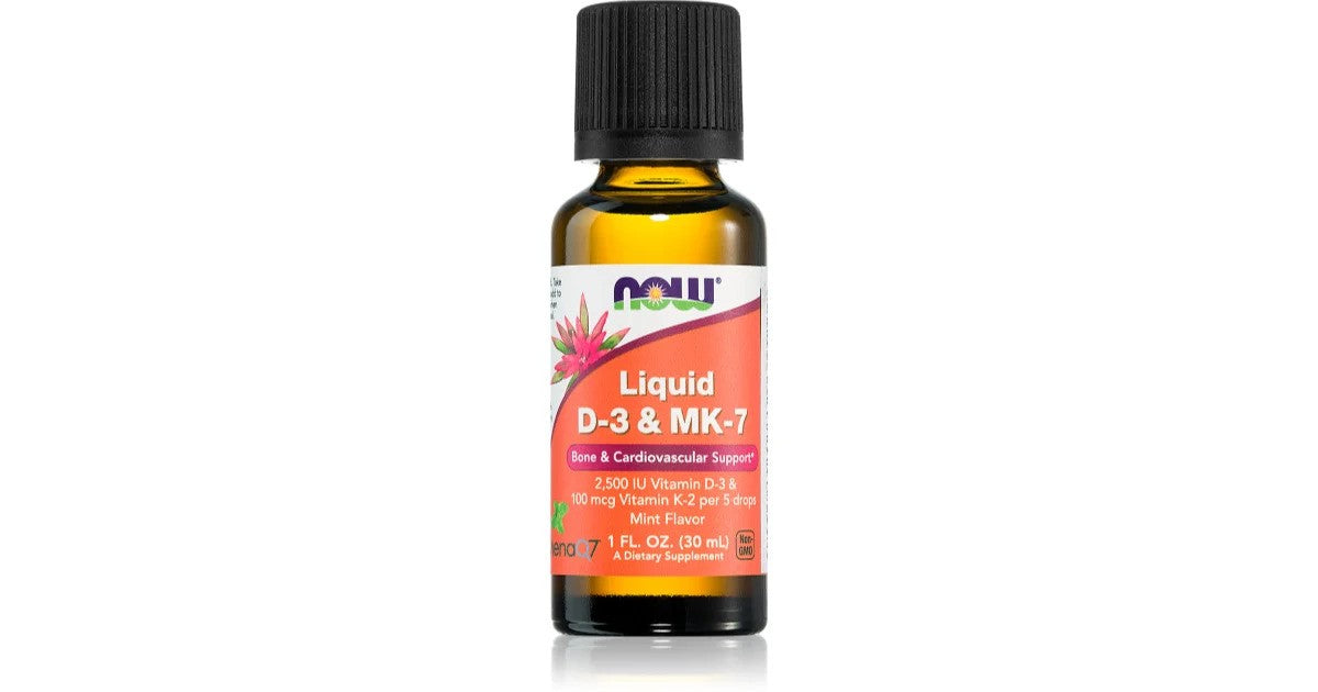 NOW Foods Liquid D-3 & MK-7, Mint - 30 ml.