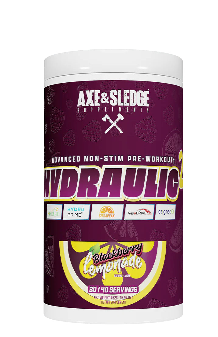 Axe & Sledge Hydraulic V2 Non-Stim Pre-Workout, Blackberry Lemonad