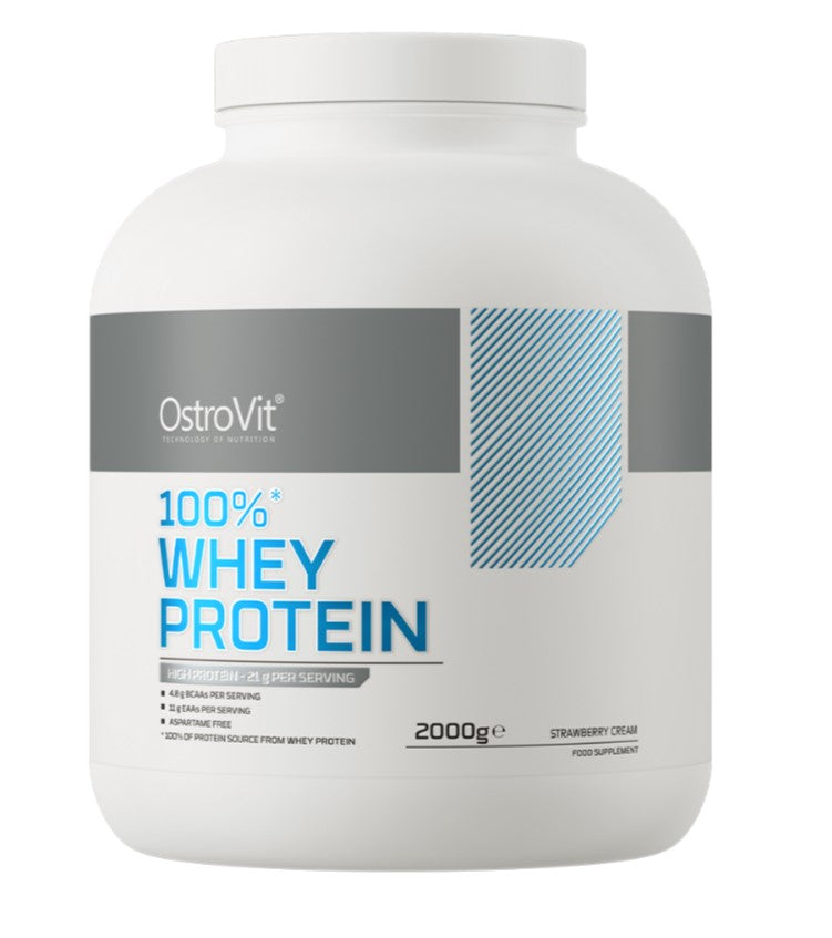 OstroVit 100% Whey Protein, Strawberry Cream - 2000g