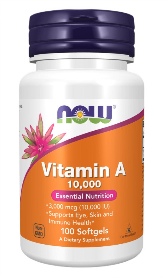 NOW Foods Vitamin A, 10 000 IU - 100 softgels