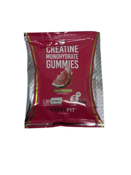 SteelFit Creatine Monohydrate Gummies, Juicy Watermelon - 2 gummie