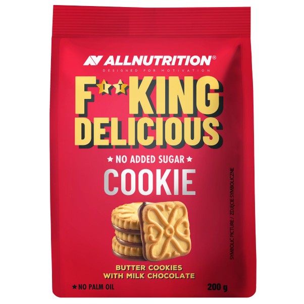 Allnutrition Fitking Delicious Cookie, Butter Cookies with Milk Ch
