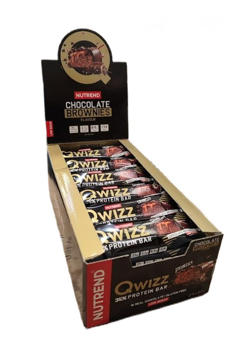 Nutrend Qwizz 35% Protein Bar, Chocolate Brownies - 24 x 60g