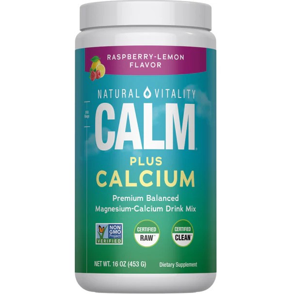 Natural Vitality Natural Calm Plus Calcium, Raspberry Lemon - 453g