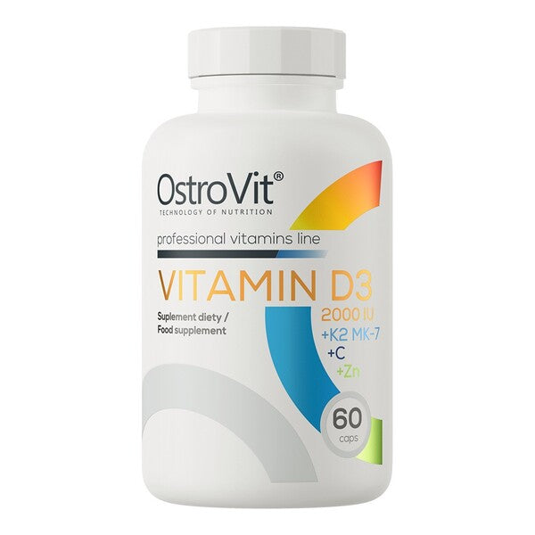 OstroVit Vitamin D3 2000IU + K2 MK-7 + C + Zn - 60 caps