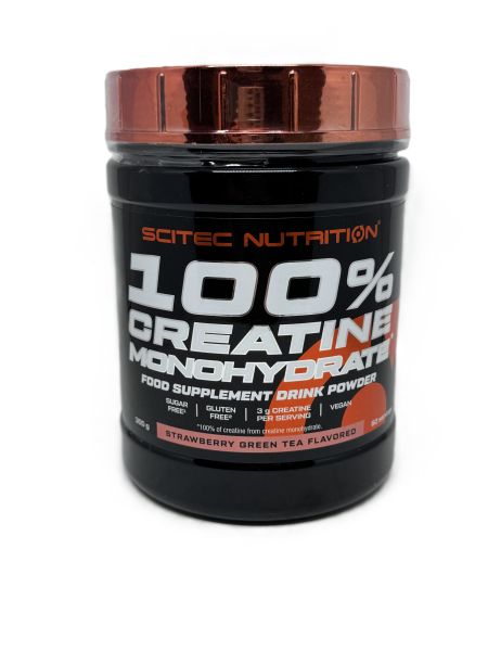 SciTec 100% Creatine Monohydrate, Strawberry Green Tea - 300g