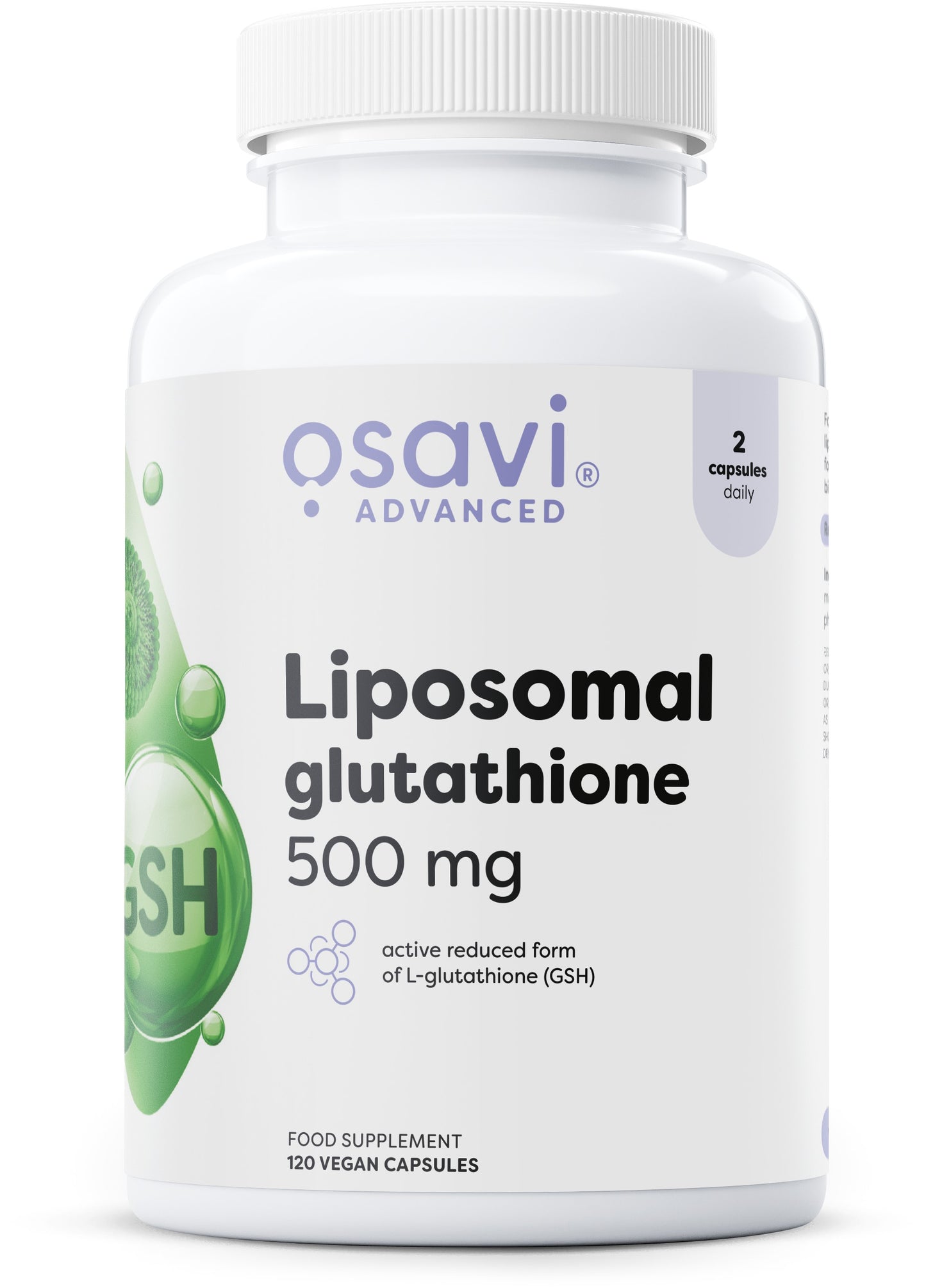 Osavi Liposomal Glutathione, 500 mg - 120 vegan caps