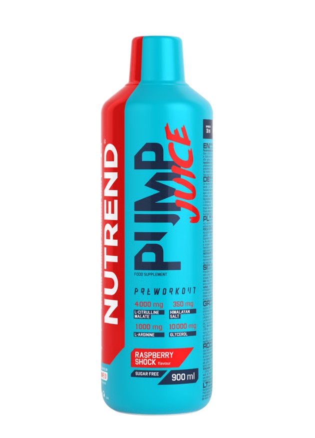 Nutrend Pump Juice, Raspberry Shock - 900 ml.