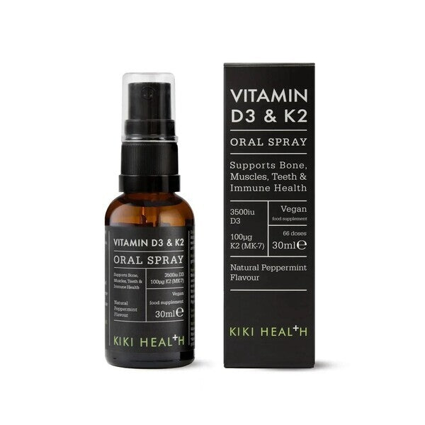 KIKI Health Vitamin D3 & K2 Oral Spray, Natural Peppermint - 30 ml