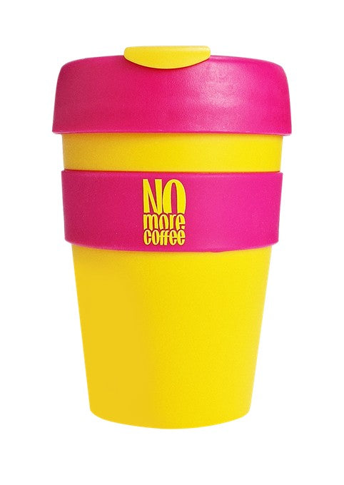 OstroVit No More Coffee Mug, Yellow-Pink - 340 ml.