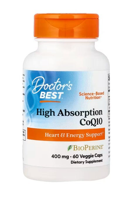 Doctor's Best High Absorption CoQ10 with BioPerine, 400mg - 60 vca