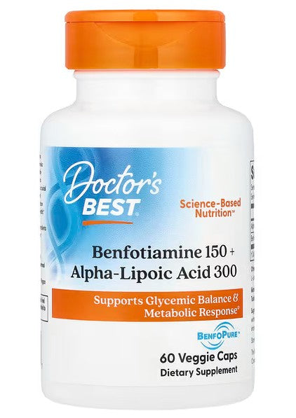 Doctor's Best Benfotiamine 150 + Alpha-Lipoic Acid 300 - 60 vcaps