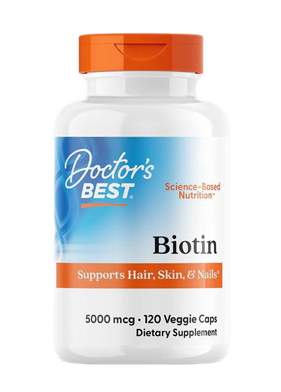 Doctor's Best Biotin, 5000mcg - 120 vcaps