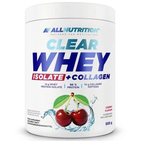 Allnutrition Clear Whey Isolate + Collagen, Cherry - 500g