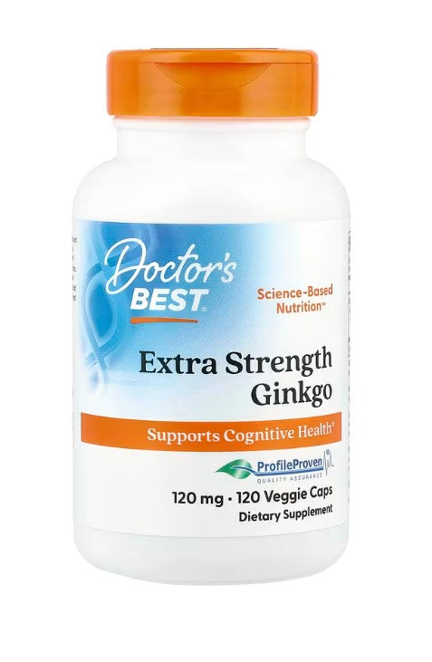 Doctor's Best Extra Strength Ginkgo, 120mg - 120 vcaps
