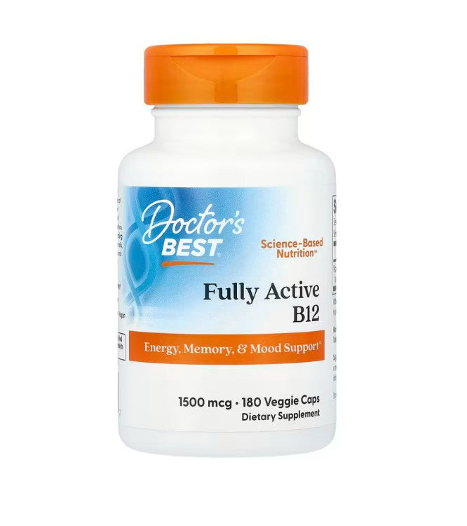 Doctor's Best Fully Active B12, 1500mcg - 180 vcaps