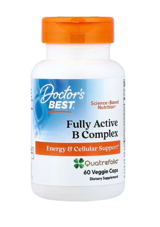 Doctor's Best Fully Active B-Complex with Quatrefolic - 60 vcaps