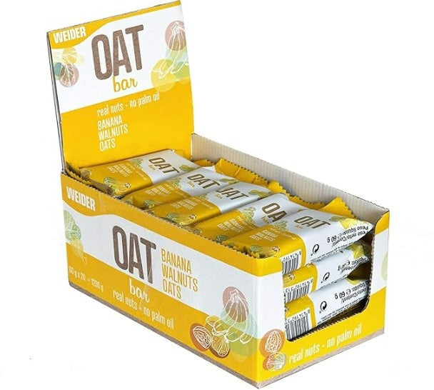 Weider Oat Bar, Banana Walnuts - 20 x 60g
