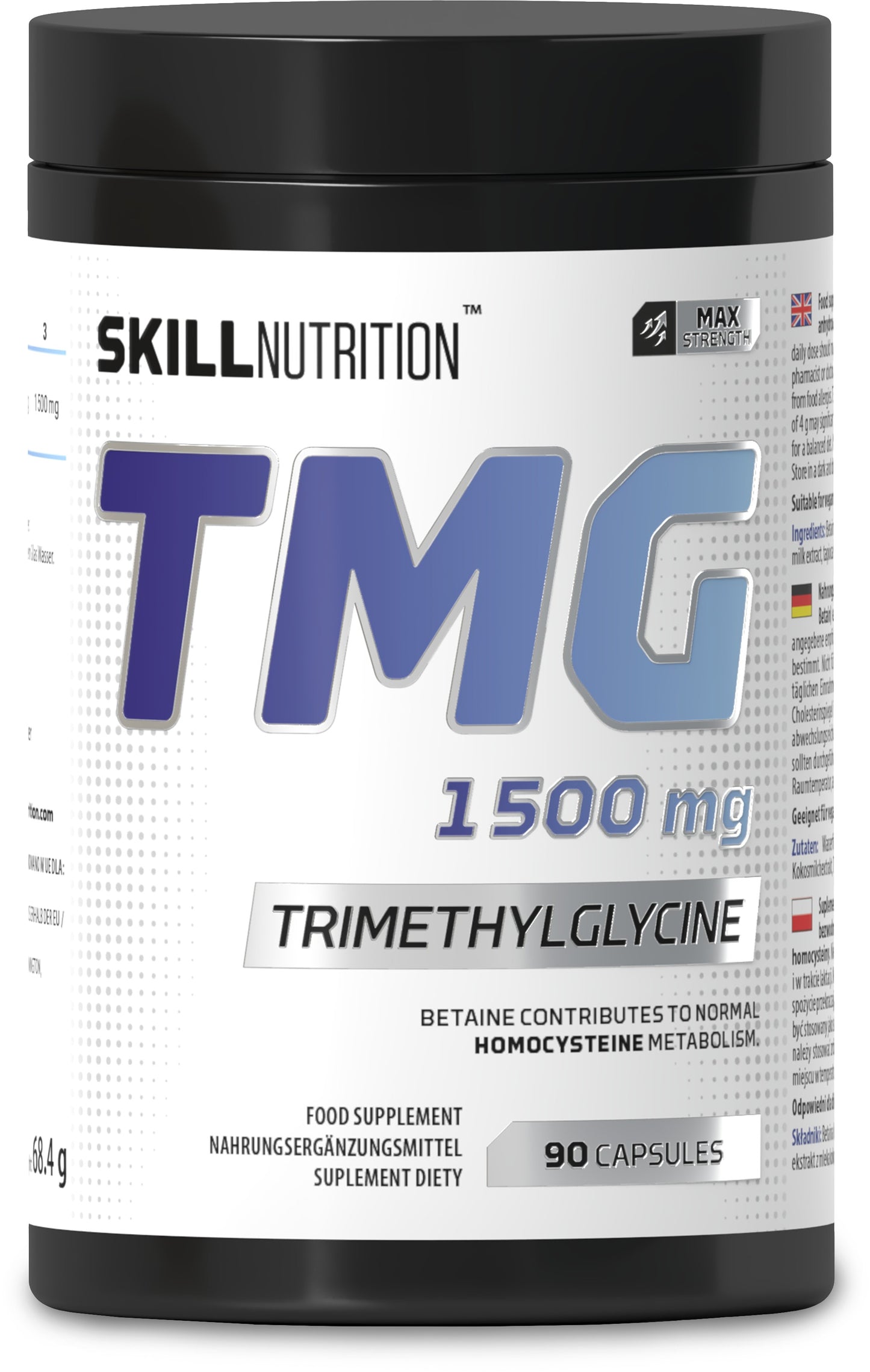 Skill Nutrition TMG Trimethylglycine, 1500mg - 90 vegan caps