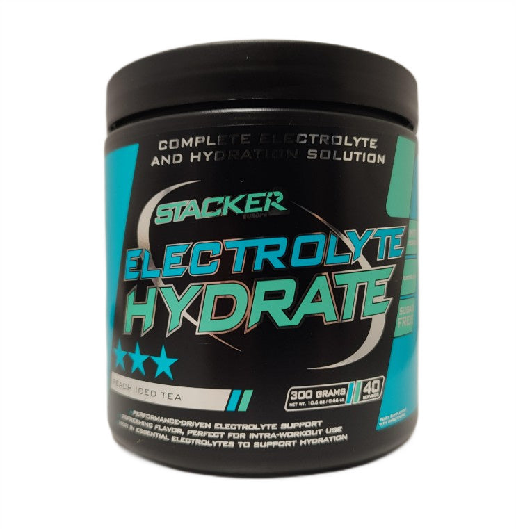 Stacker2 Europe Electrolyte Hydrate, Peach Iced Tea - 300g