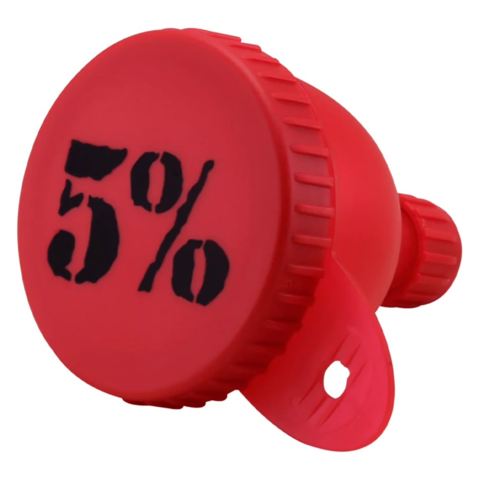 5% Nutrition 5% Funnel, Red & Black
