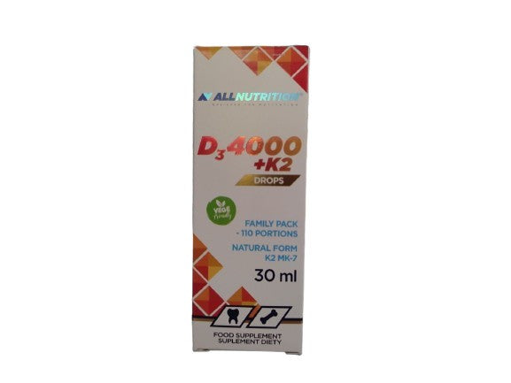 Allnutrition Vit D3 4000 + K2 Drops - 30 ml.