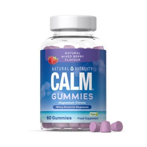 Natural Vitality Calm Magnesium Citrate Gummies, Natural Mixed Ber