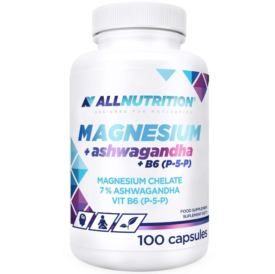 Allnutrition Magnesium + Ashwagandha + B6 (P-5-P) - 100 caps