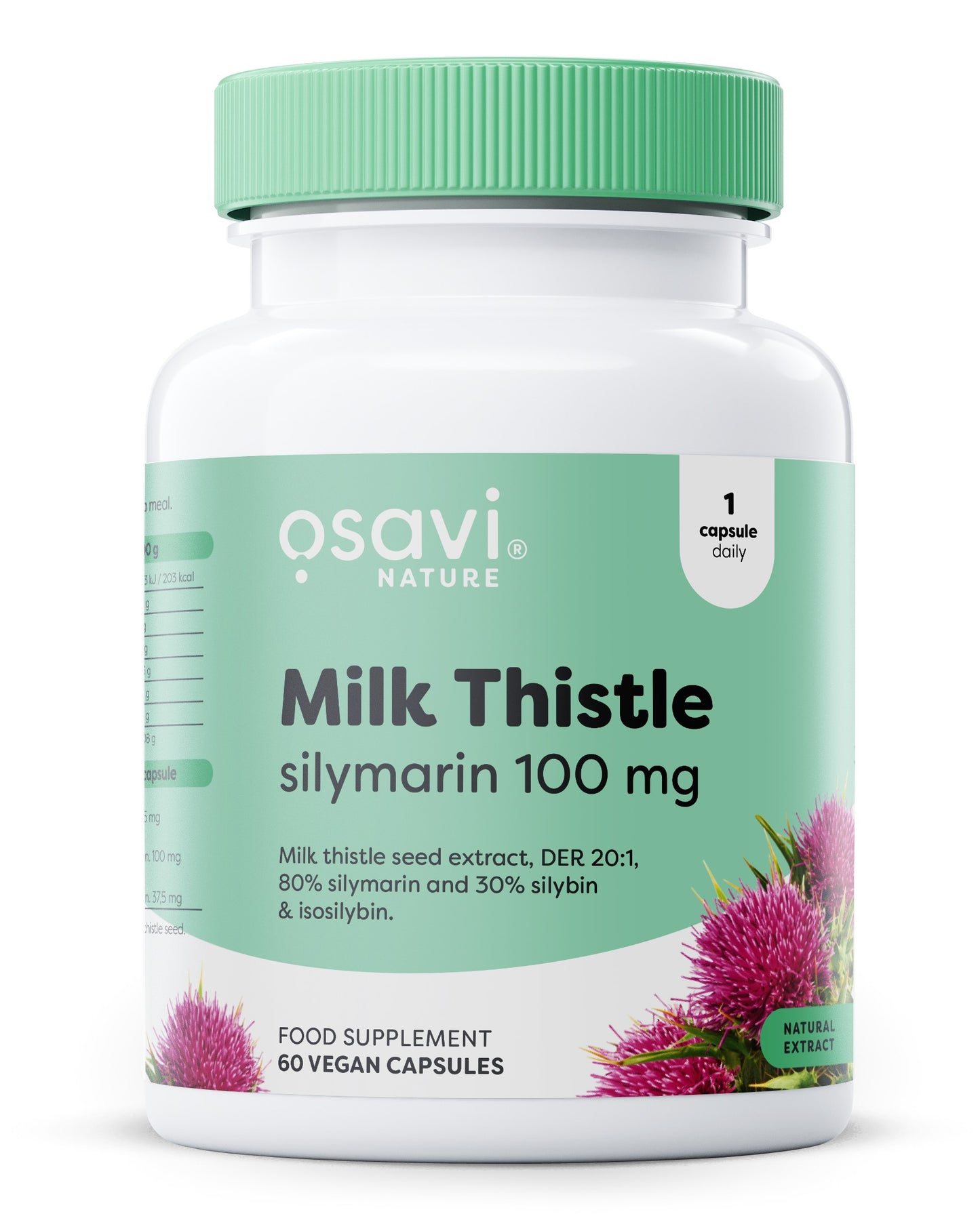 Osavi Milk Thistle, Silymarin 100mg - 60 vegan caps
