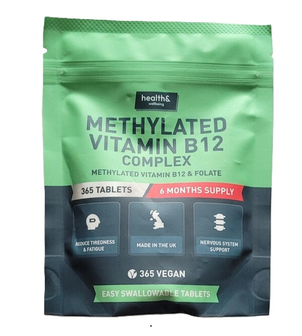 Health&Wellbeing Methylated Vitamin B12 Complex - 365 tablets