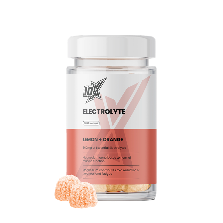 10X Athletic Electrolyte Gummies 60Softgels Lemon + Orange