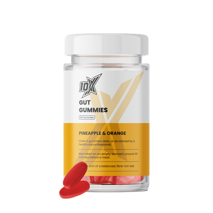 10X Athletic Gut Gummies 60Softgels Pineapple + Orange