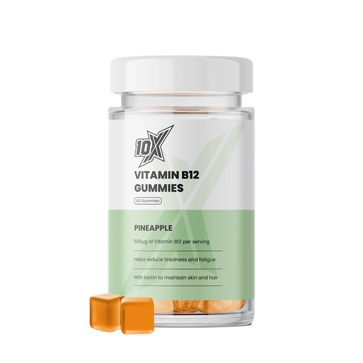 10X Athletic B12 Gummies 60Softgels Pineapple