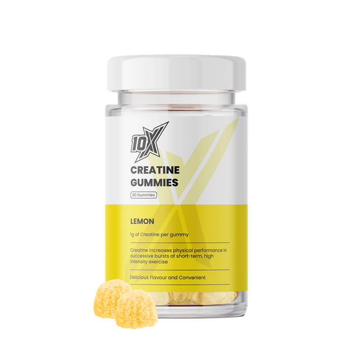 10X Athletic Creatine Gummies 60Softgels Lemon