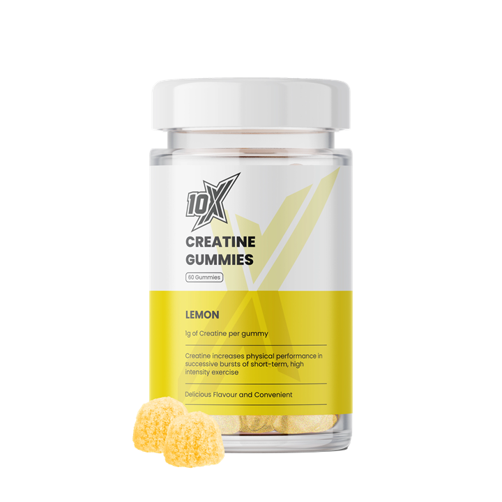 10X Athletic Creatine Gummies 60Softgels Lemon