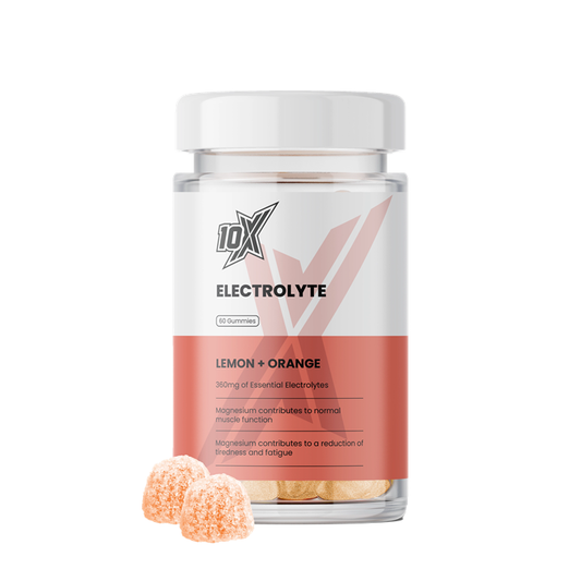10X Athletic Electrolyte Gummies 60Softgels Lemon + Orange