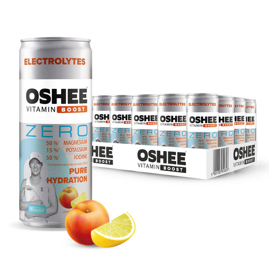 OSHEE Vitamin Boost & Electrolytes 24x250ml Peach Lemon