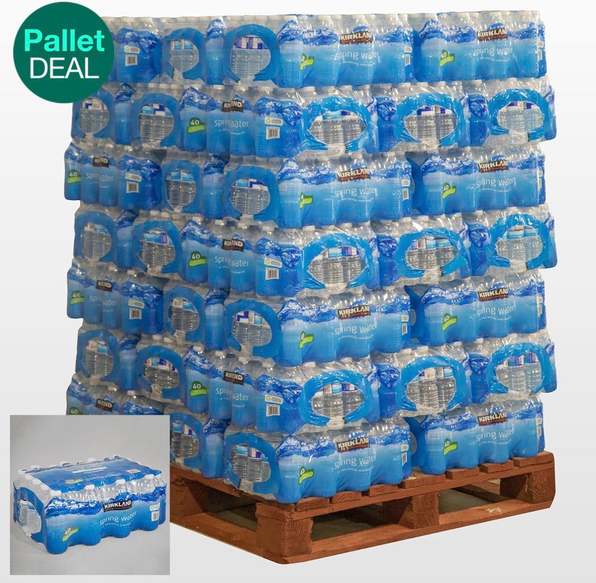 Kirkland Signature Natural Spring Water (40 x 500ml) — Pallet Deal (49 Cases)